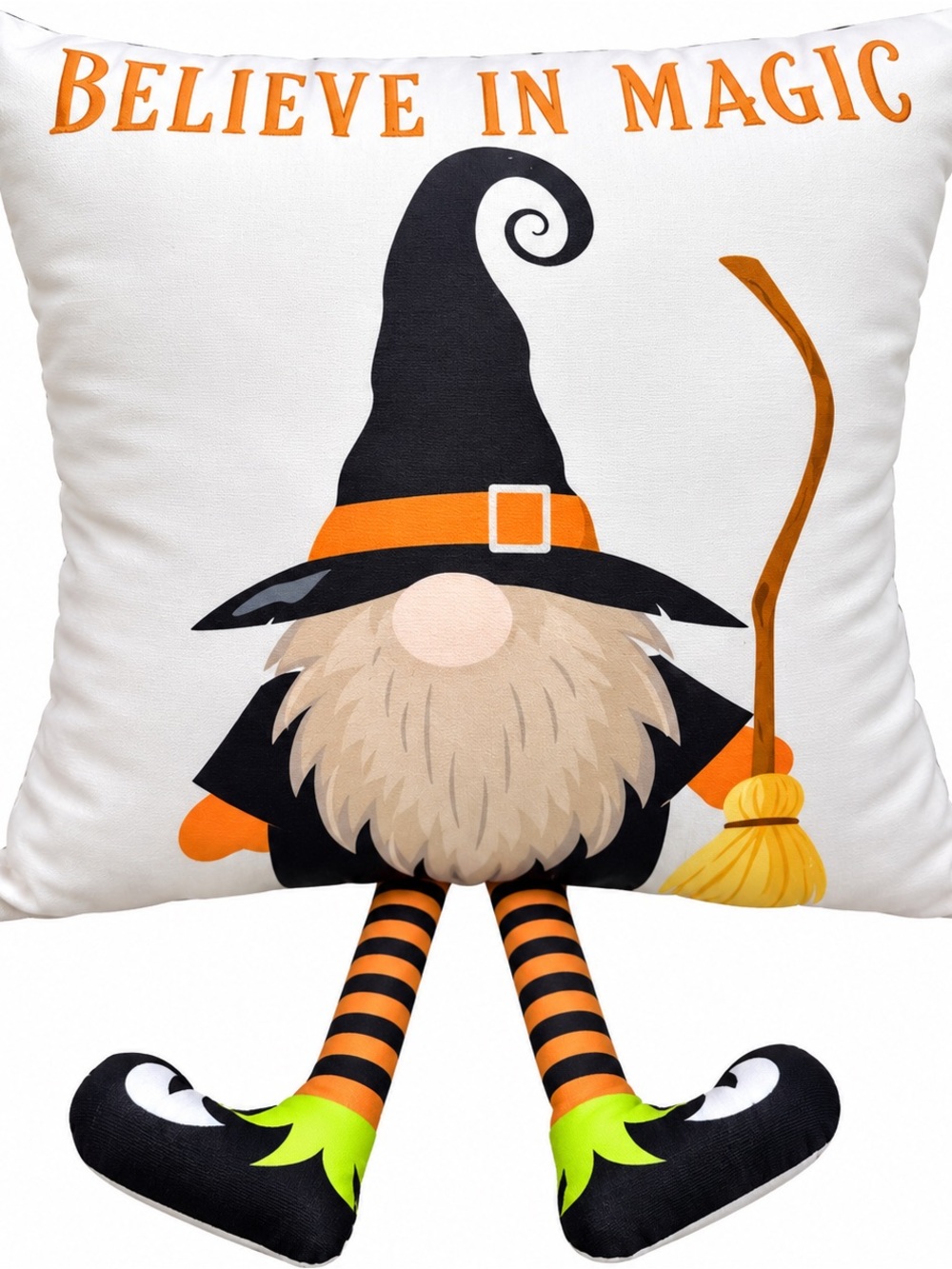 1- Halloween Gnome Decorative Pillow (12 by 12) 🎃